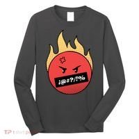 Angry Flaming Emoji Long Sleeve Shirt thumb 0