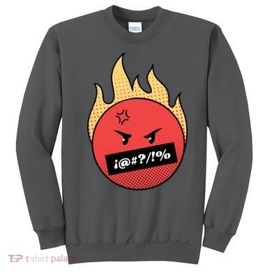 Angry Flaming Emoji Sweatshirt