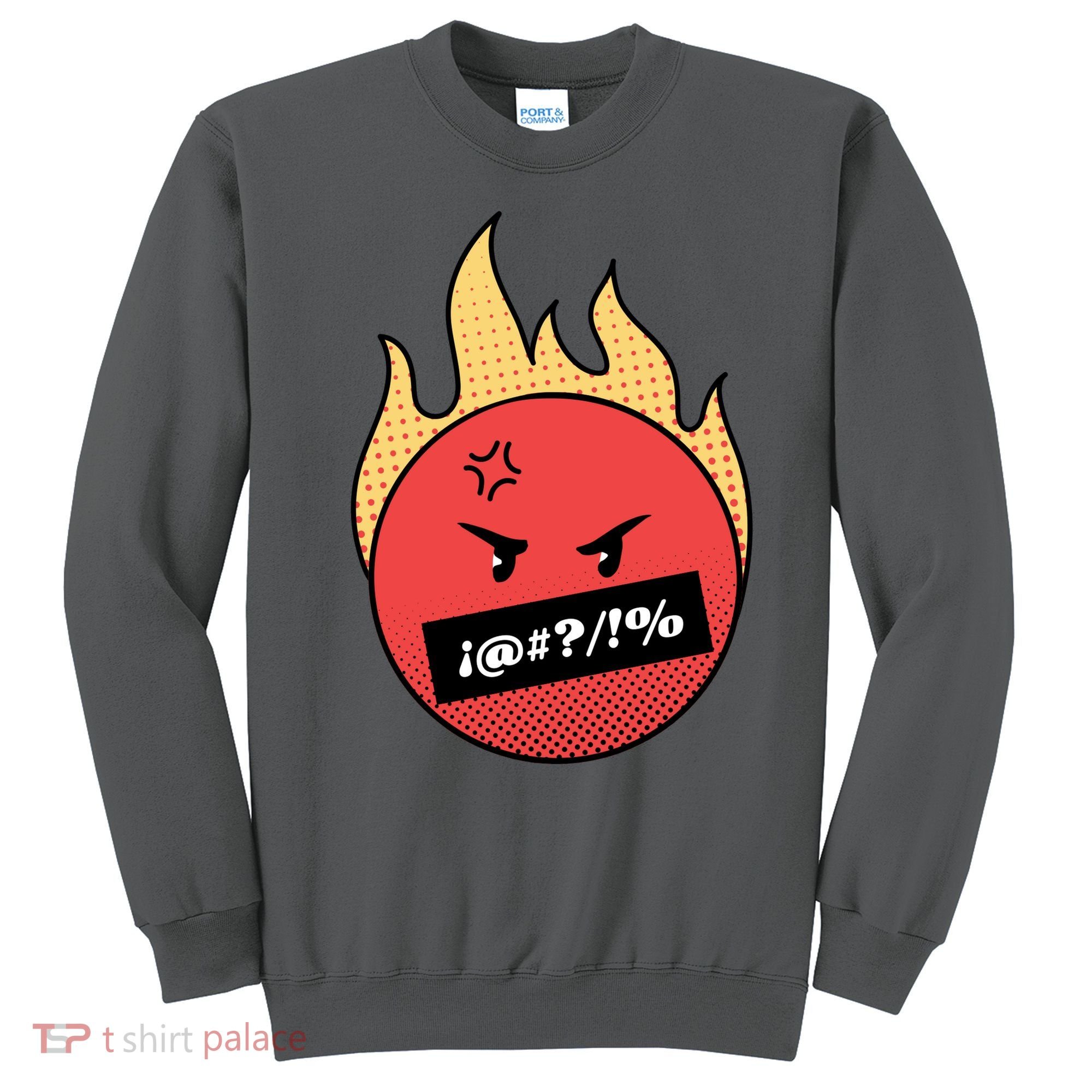 Angry Flaming Emoji Sweatshirt