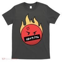 Angry Flaming Emoji T-Shirt thumb 0