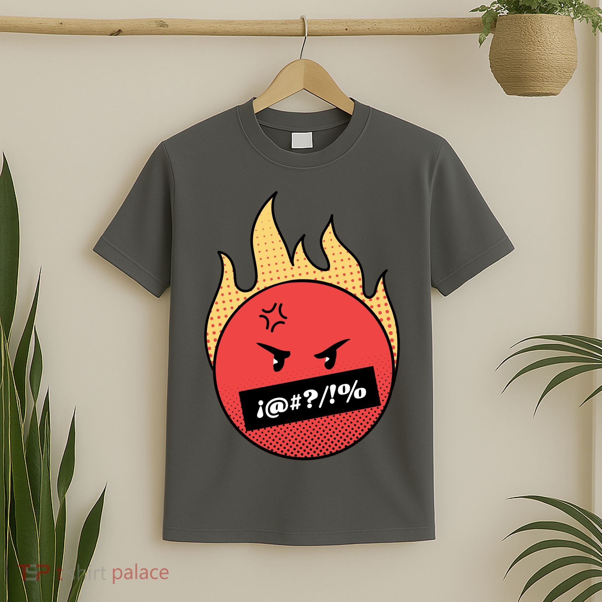 Angry Flaming Emoji T-Shirt