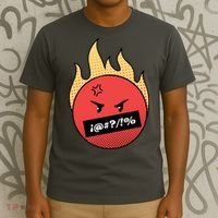 Angry Flaming Emoji T-Shirt thumb 3