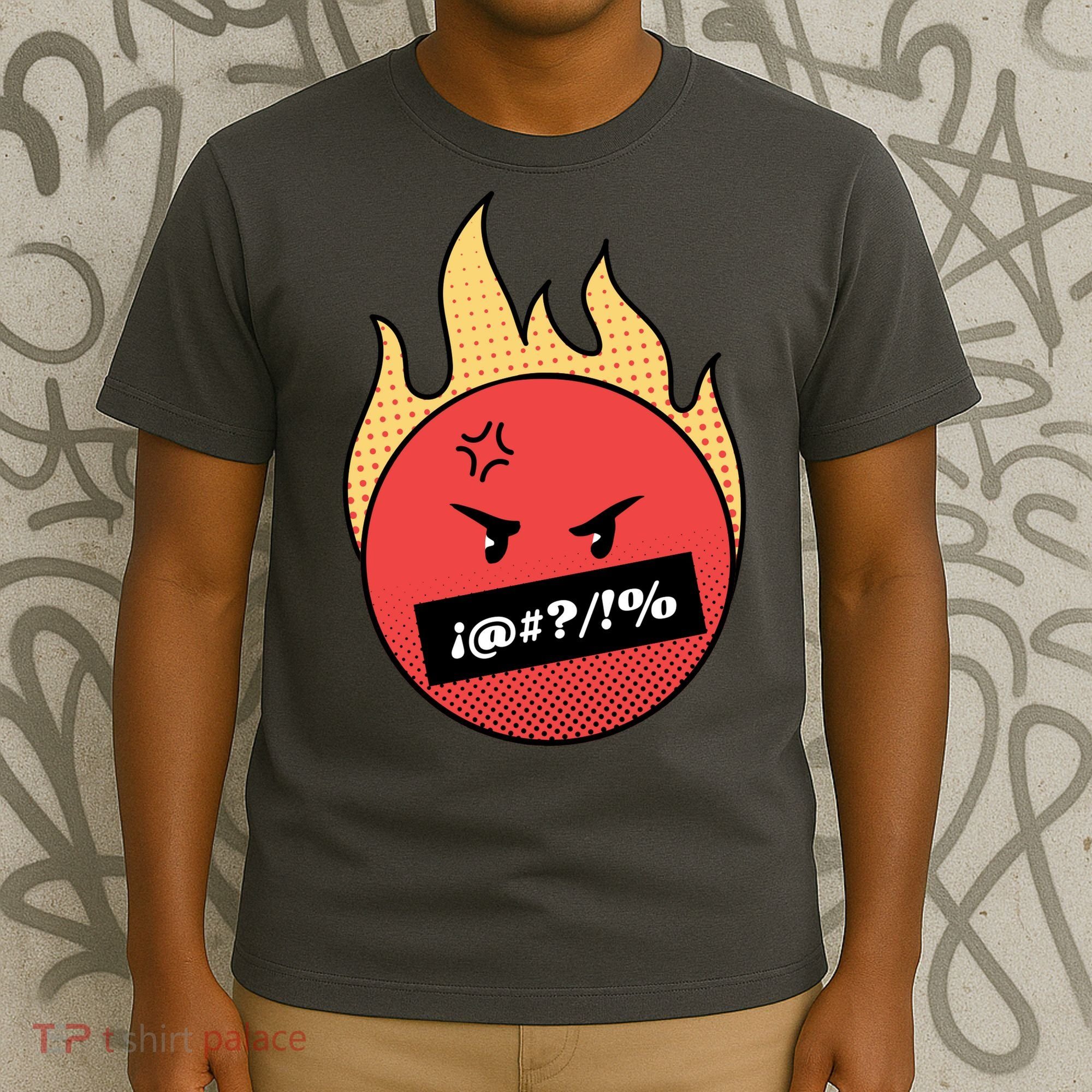 Angry Flaming Emoji T-Shirt