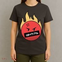 Angry Flaming Emoji T-Shirt thumb 4