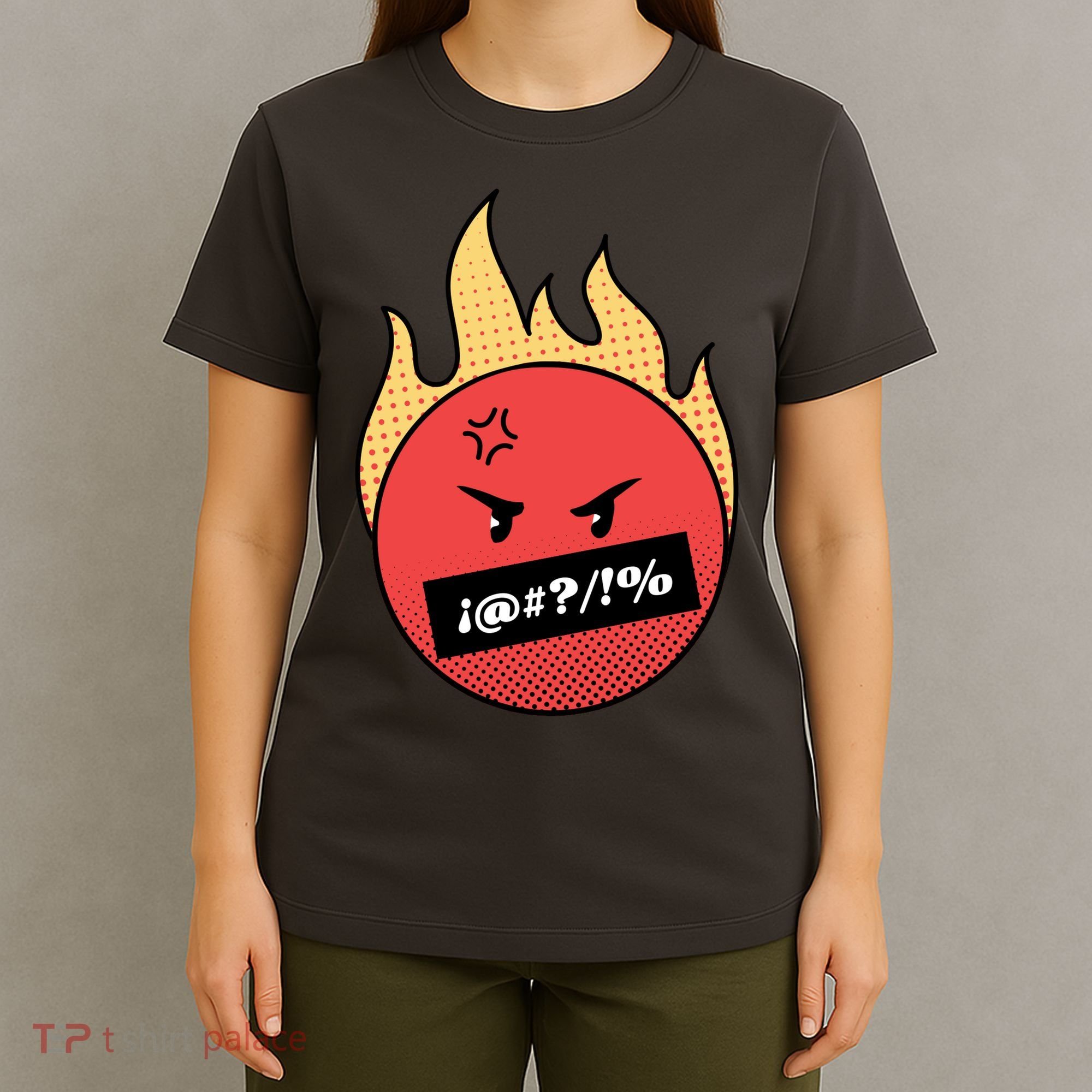Angry Flaming Emoji T-Shirt