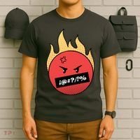 Angry Flaming Emoji T-Shirt thumb 6