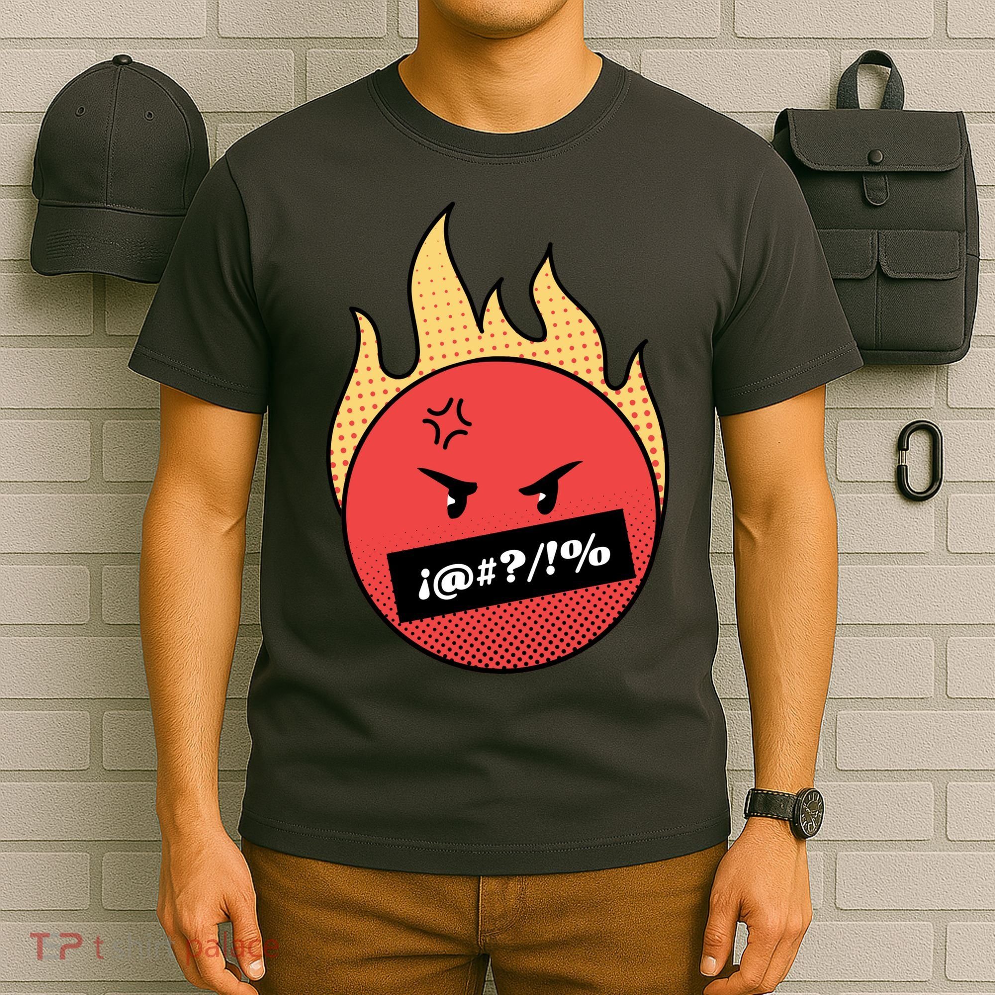Angry Flaming Emoji T-Shirt