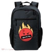 Angry Flaming Emoji Backpack thumb 0