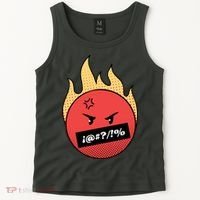 Angry Flaming Emoji Tank Top thumb 2