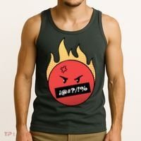 Angry Flaming Emoji Tank Top thumb 3