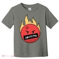 Angry Flaming Emoji Toddler T-Shirt thumb 0