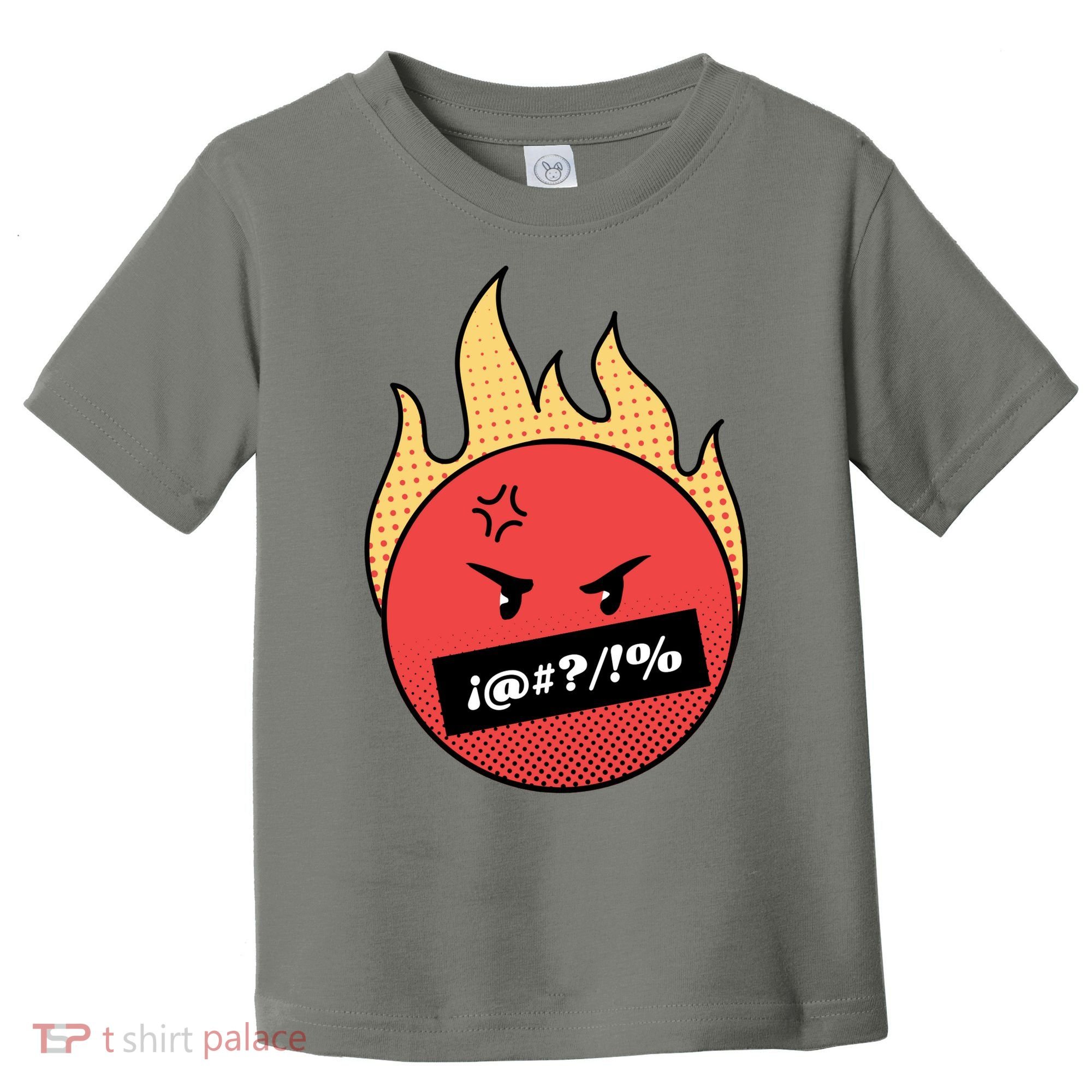 Angry Flaming Emoji Toddler T-Shirt