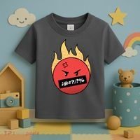 Angry Flaming Emoji Toddler T-Shirt thumb 3
