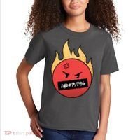 Angry Flaming Emoji Kids T-Shirt thumb 2
