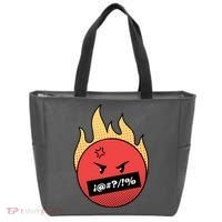 Angry Flaming Emoji Tote Bag thumb 0