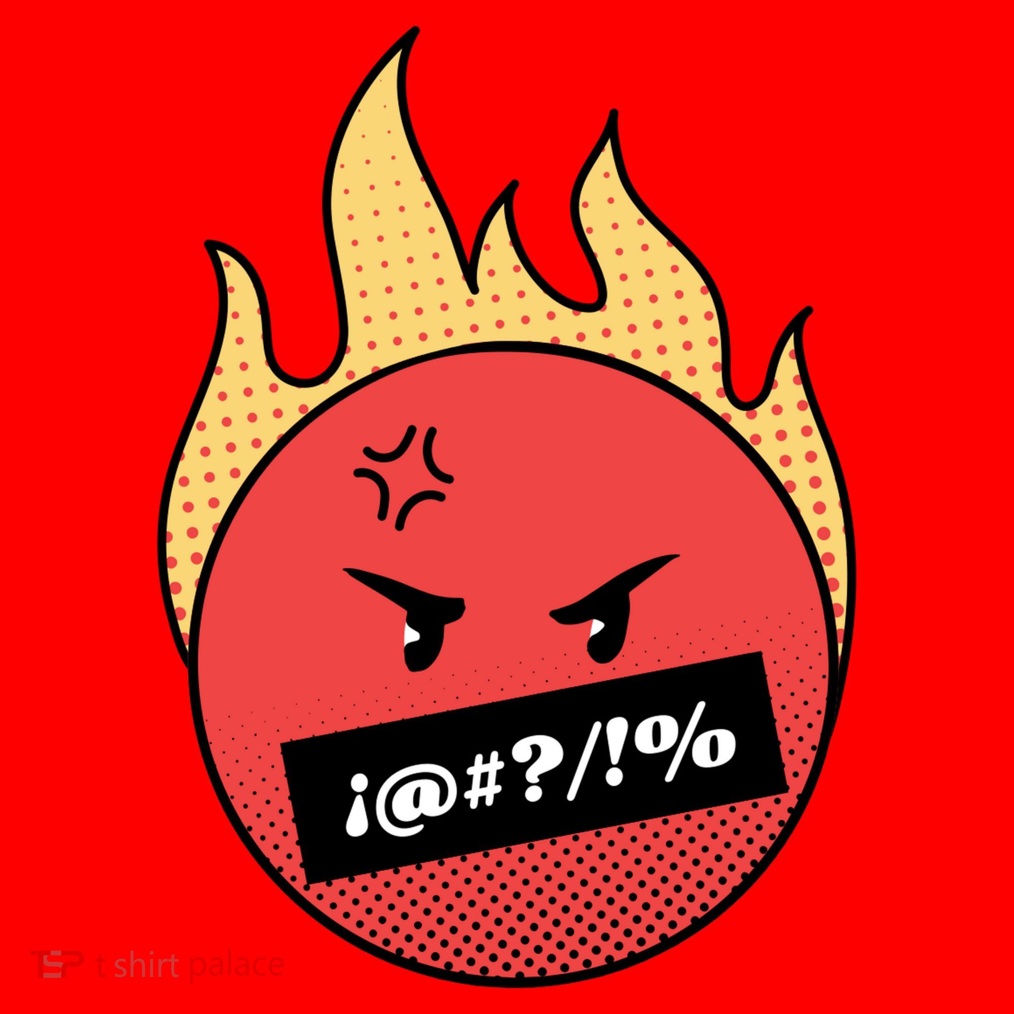 Angry Flaming Emoji Santa Hat