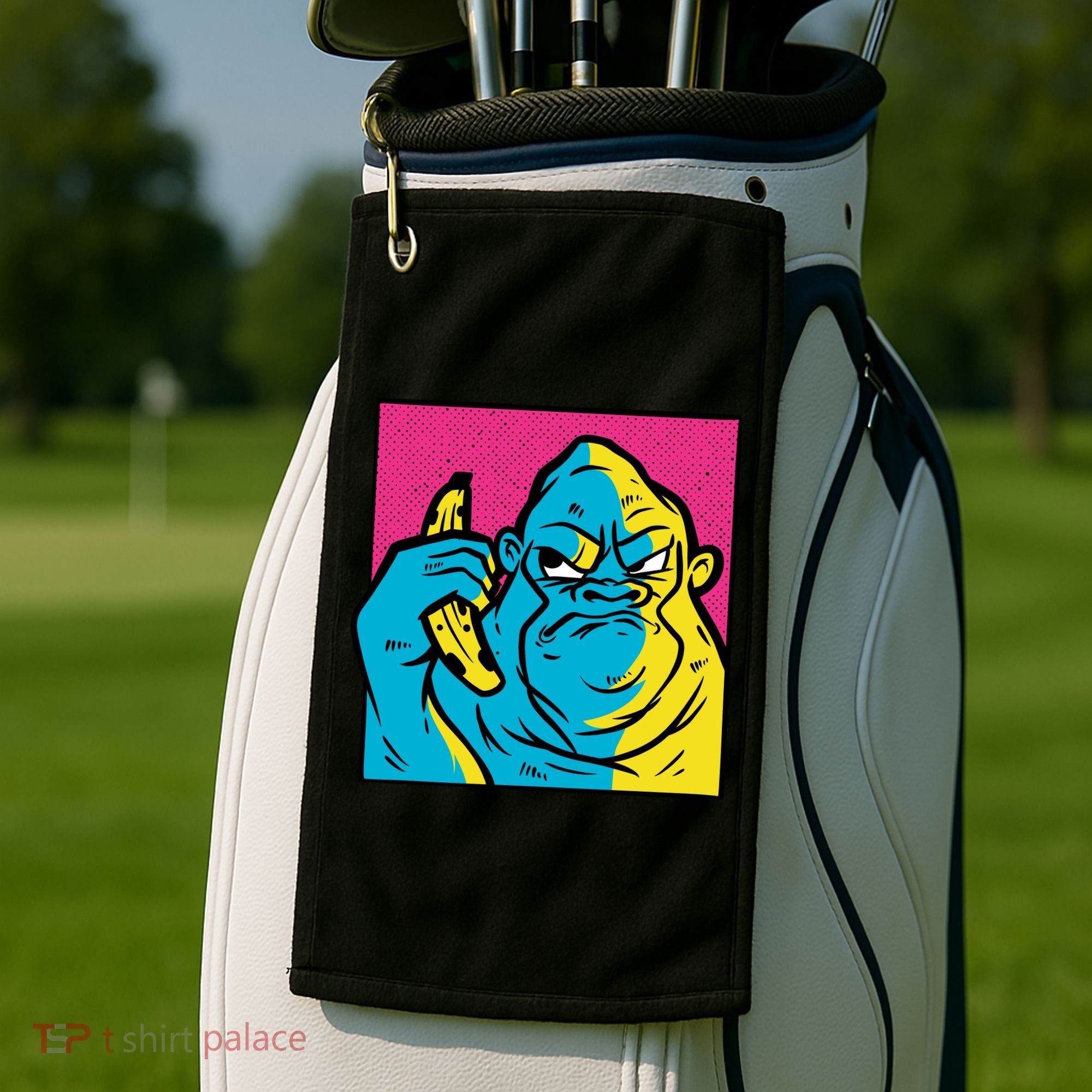 Angry Gorilla Banana Golf Towel