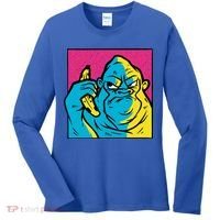 Angry Gorilla Banana Women's Long Sleeve Shirt thumb 0