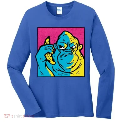 Angry Gorilla Banana Women's Long Sleeve Shirt