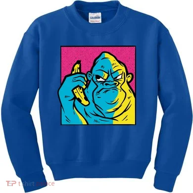 Angry Gorilla Banana Kids Sweatshirt