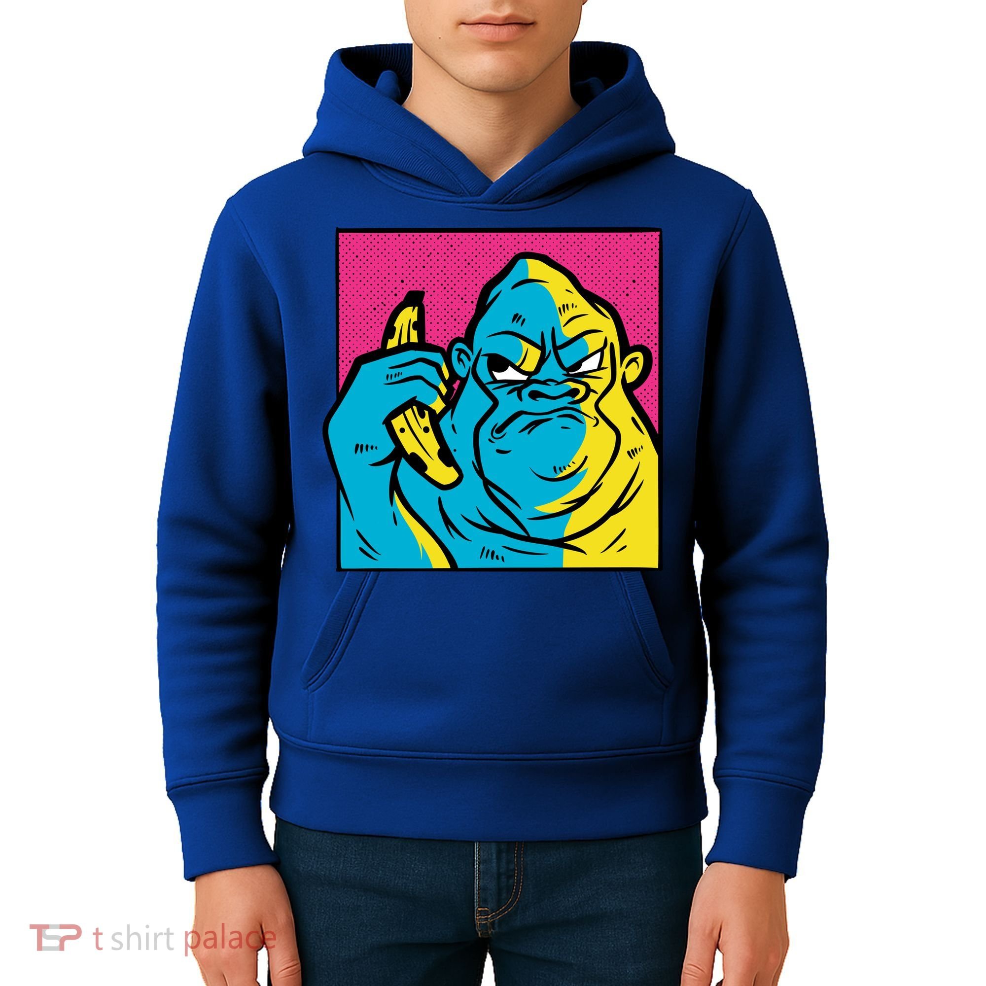 Angry Gorilla Banana Kids Hoodie