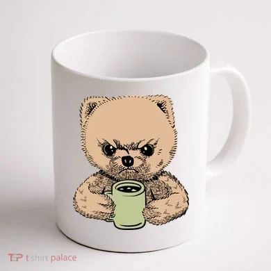 Angry Pomeranian Coffee Mug back