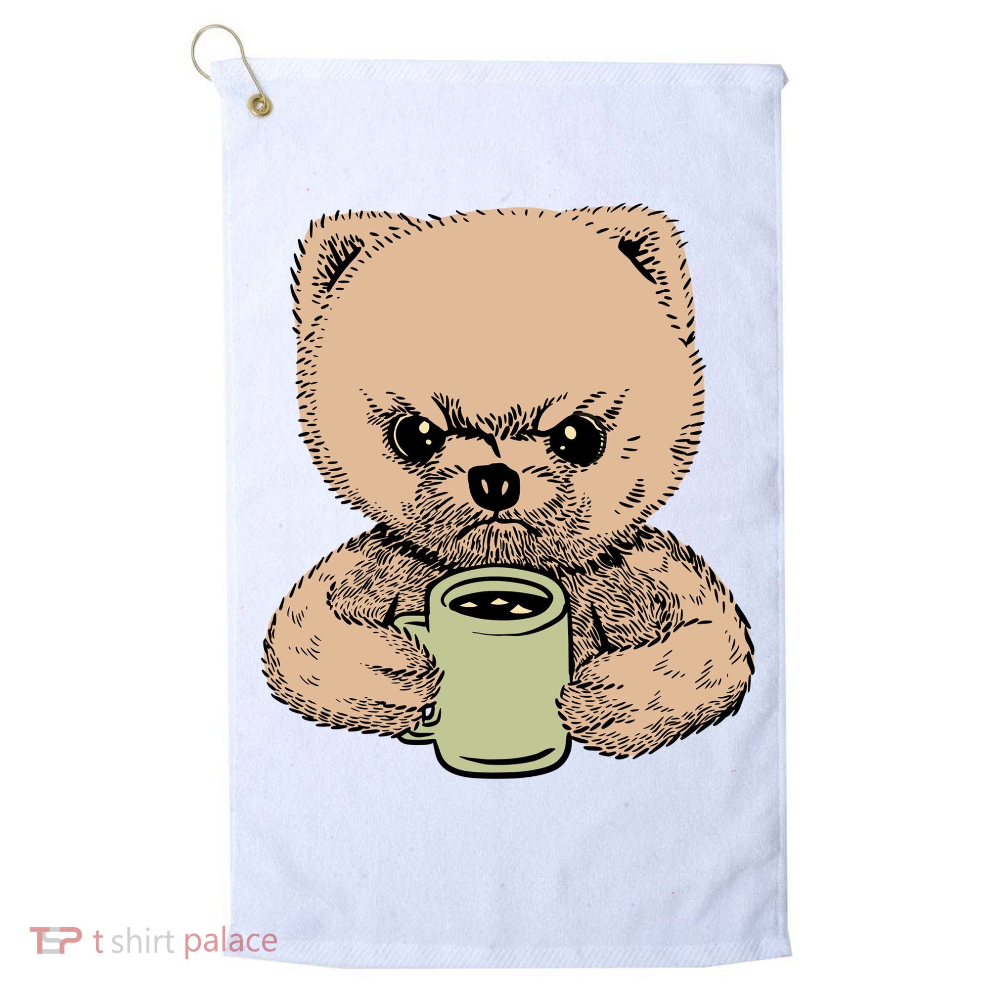 Angry Pomeranian Golf Towel