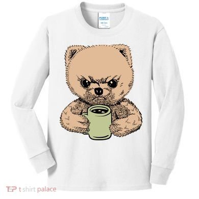 Angry Pomeranian Kids Long Sleeve Shirt
