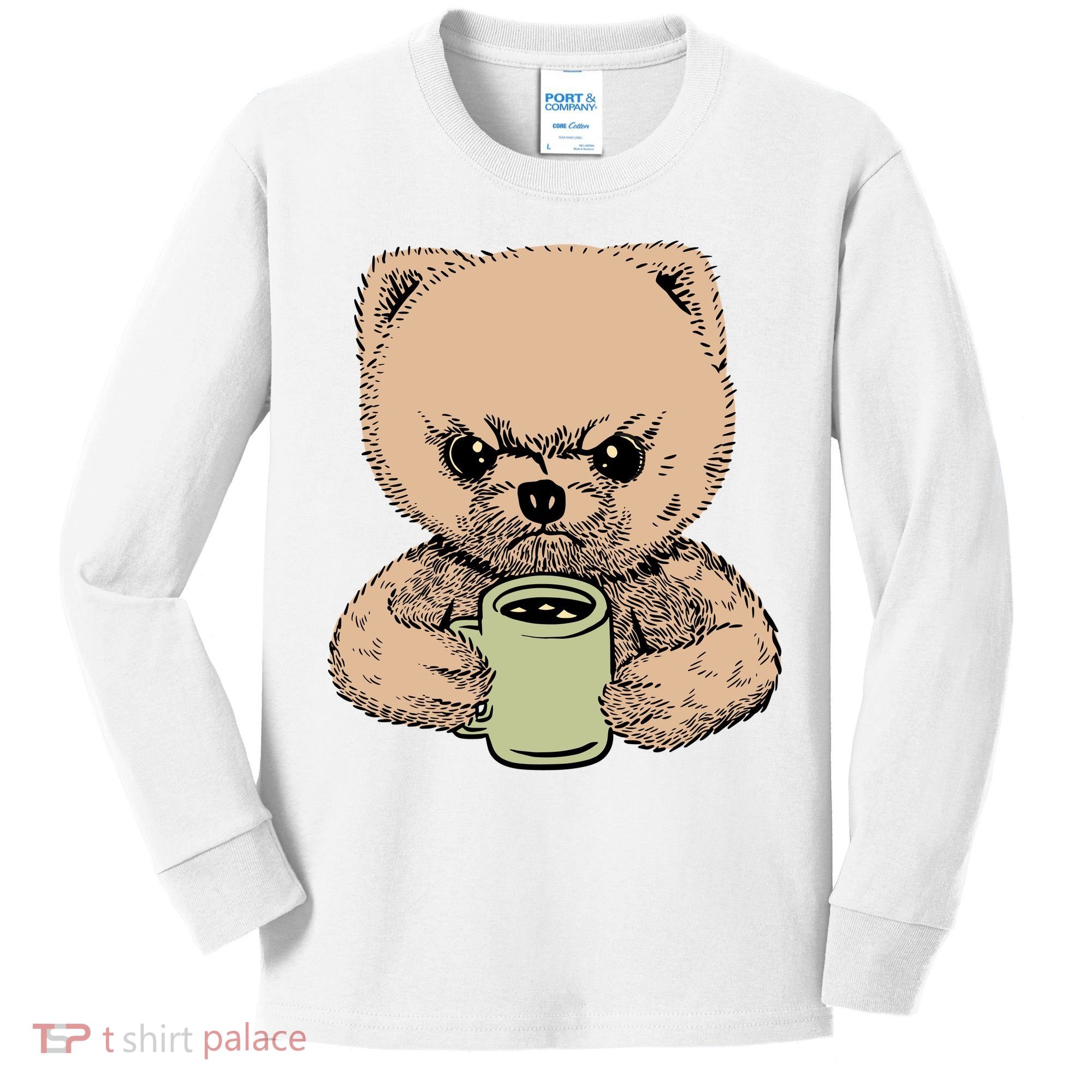 Angry Pomeranian Kids Long Sleeve Shirt