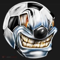 Angry Soccer Ball USA-Made Doggie Bandana thumb 2