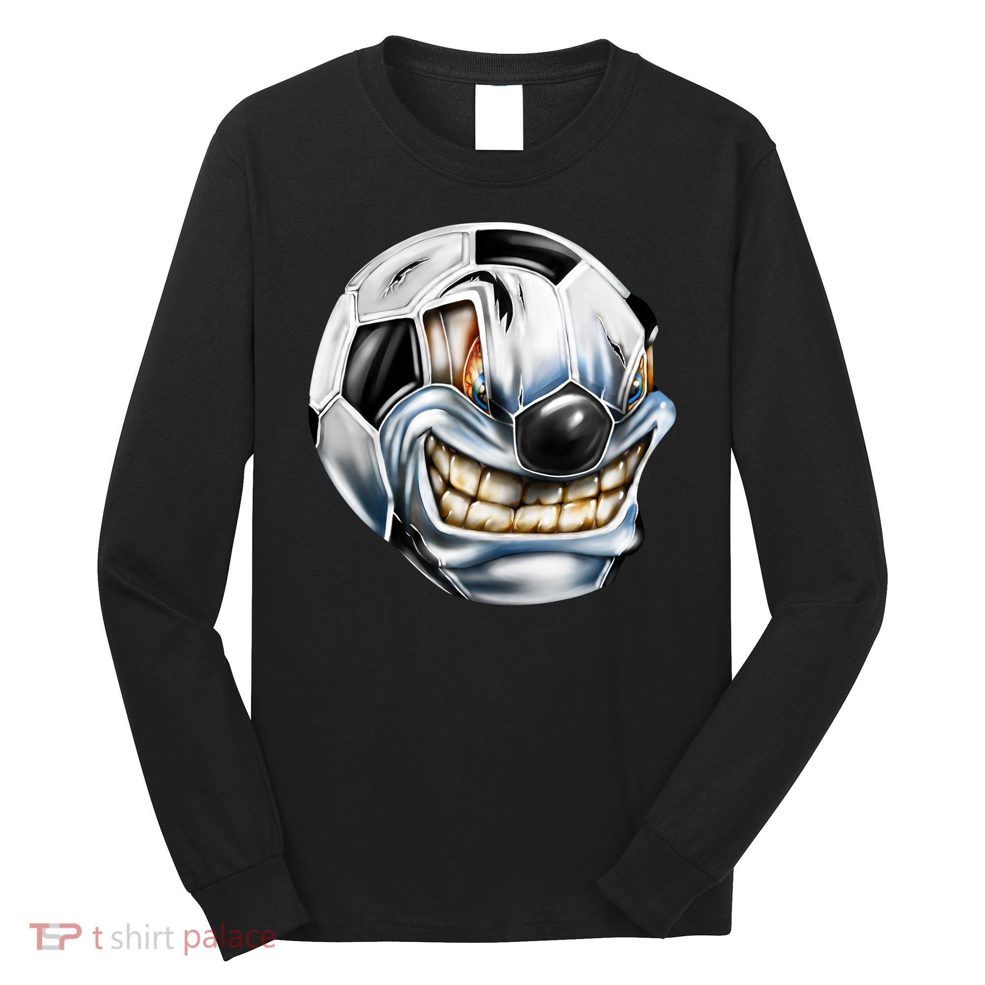 Angry Soccer Ball Long Sleeve Shirt