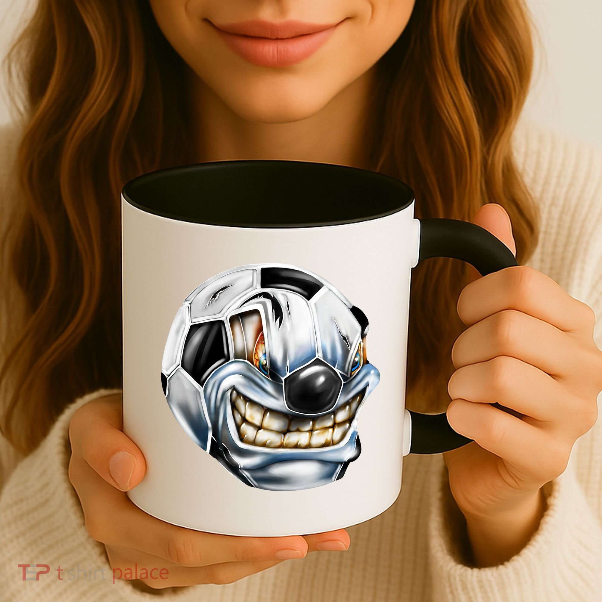 Angry Soccer Ball Coffee Mug
