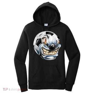 Angry Soccer Ball Women's Hoodie