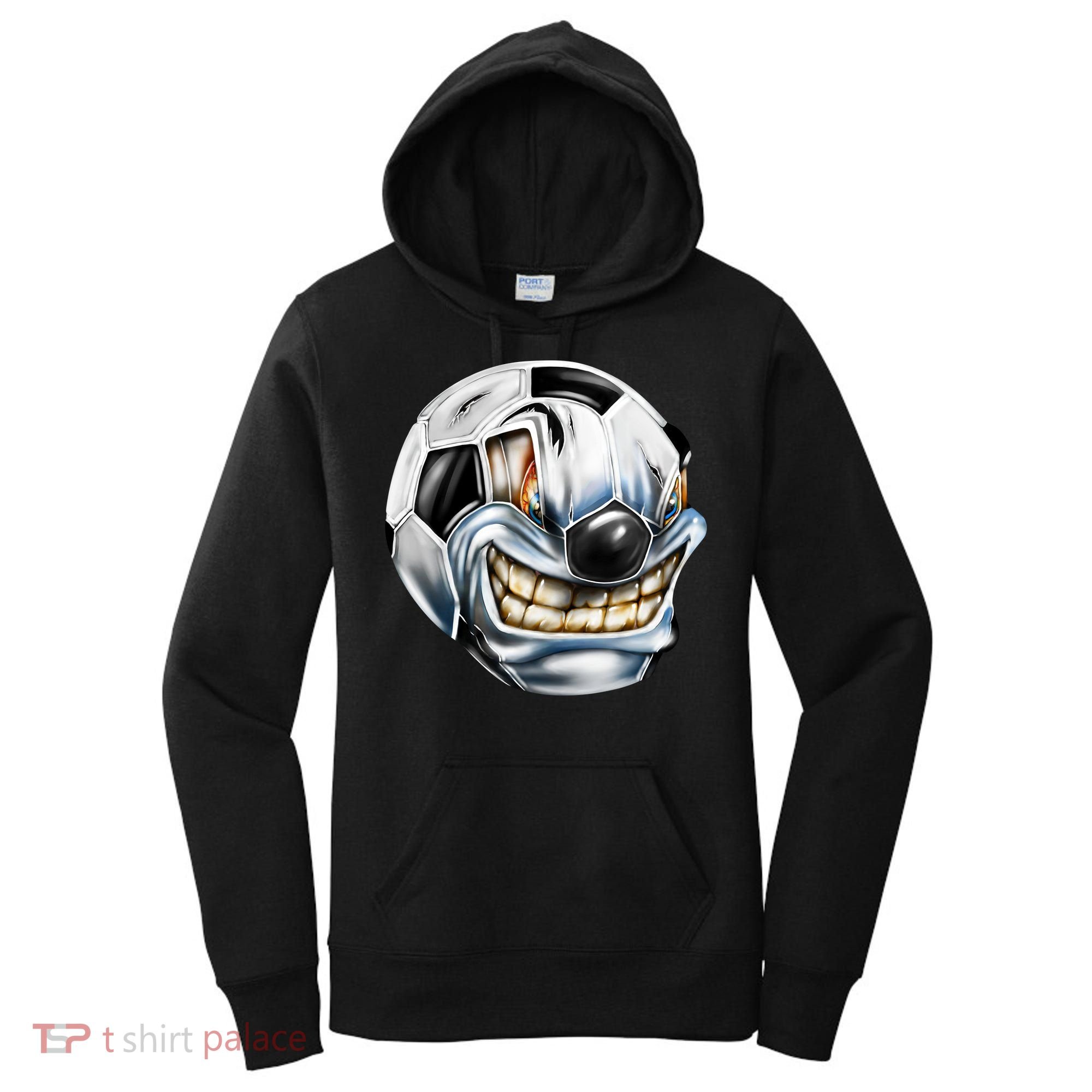 Angry Soccer Ball Women's Hoodie