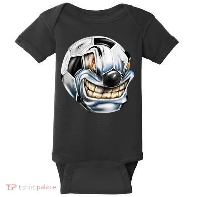 Angry Soccer Ball Baby Bodysuit