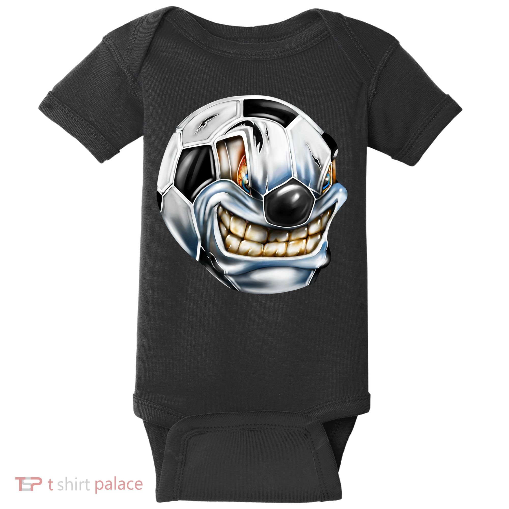Angry Soccer Ball Baby Bodysuit