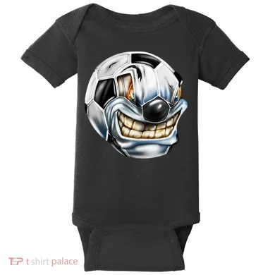 Angry Soccer Ball Baby Bodysuit