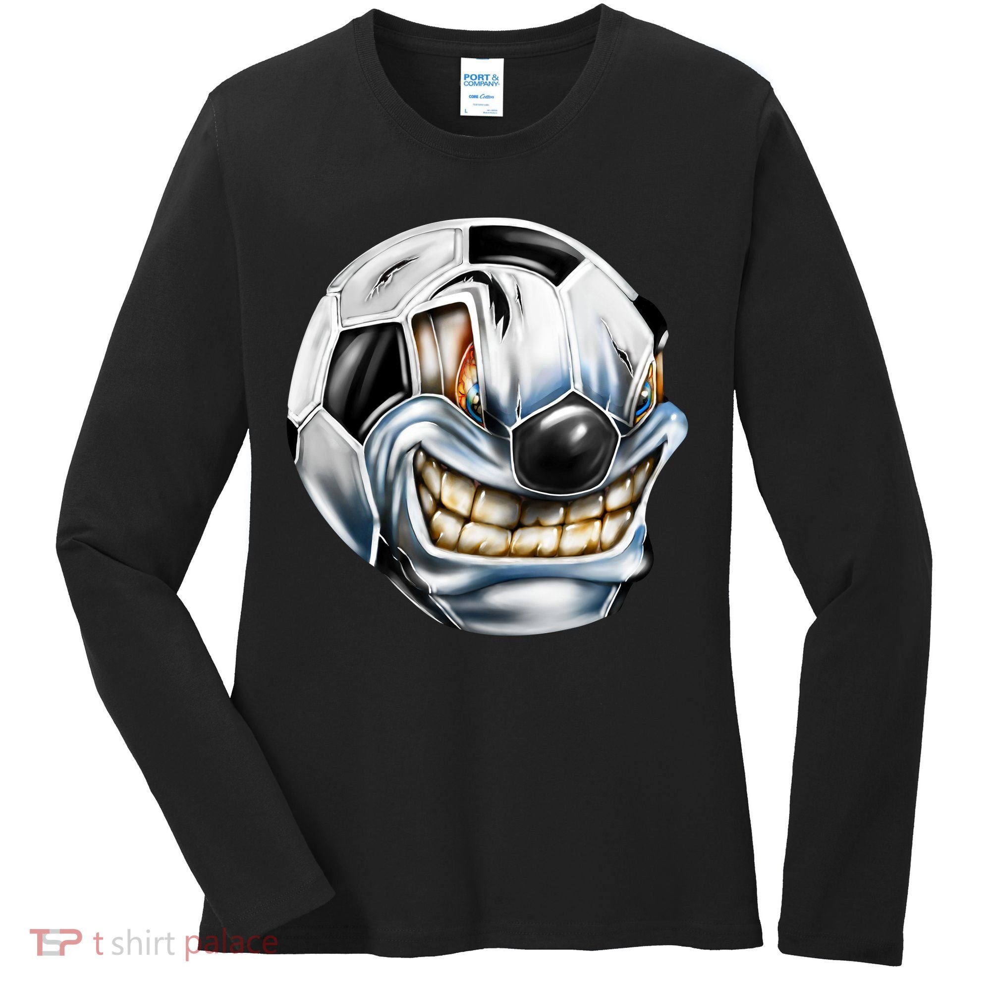 Angry Soccer Ball Women's Long Sleeve Shirt