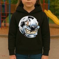 Angry Soccer Ball Kids Hoodie thumb 3