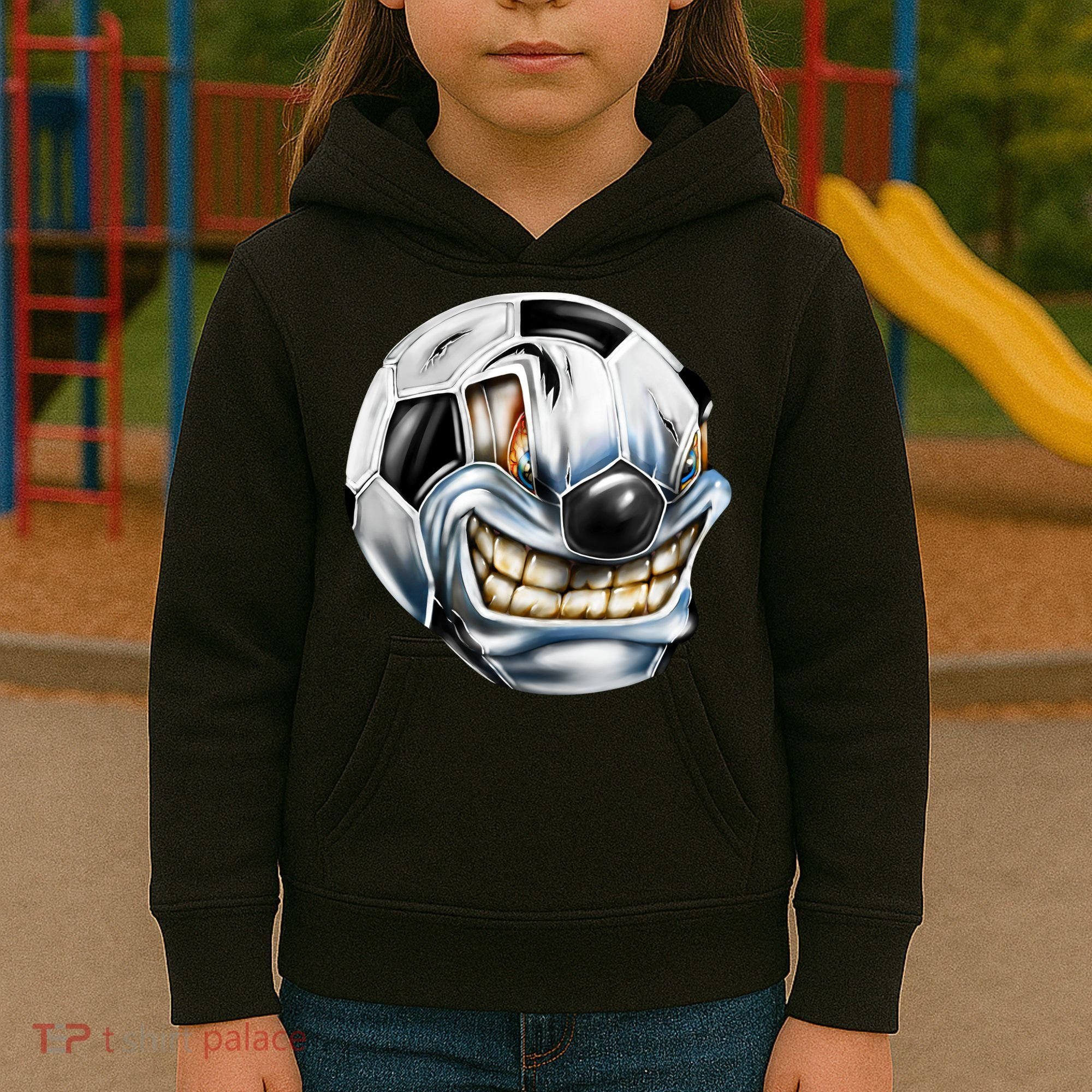 Angry Soccer Ball Kids Hoodie