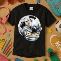 Angry Soccer Ball Kids T-Shirt thumb 3