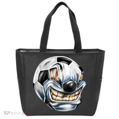 Angry Soccer Ball Tote Bag