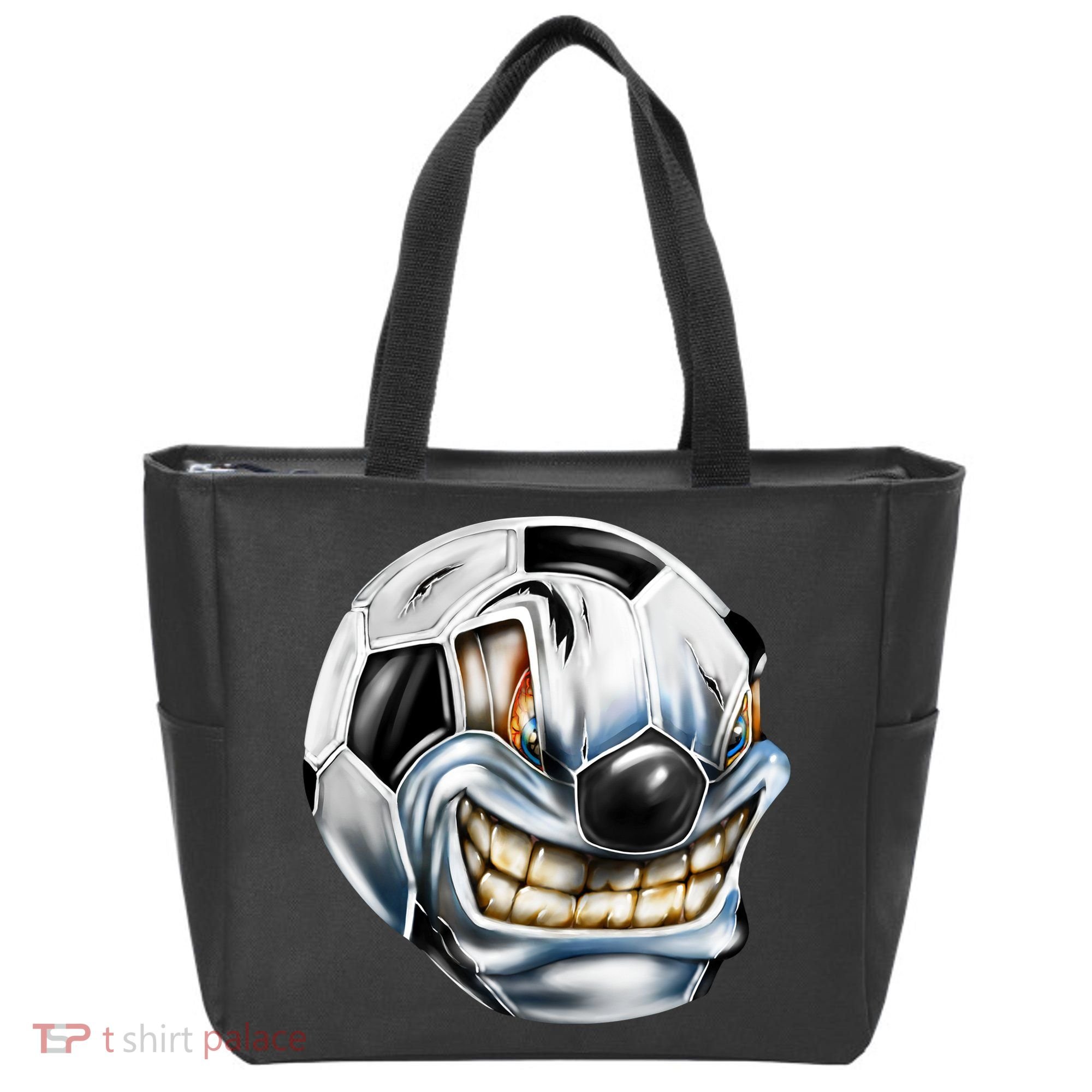 Angry Soccer Ball Tote Bag