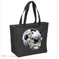 Angry Soccer Ball Tote Bag thumb 2