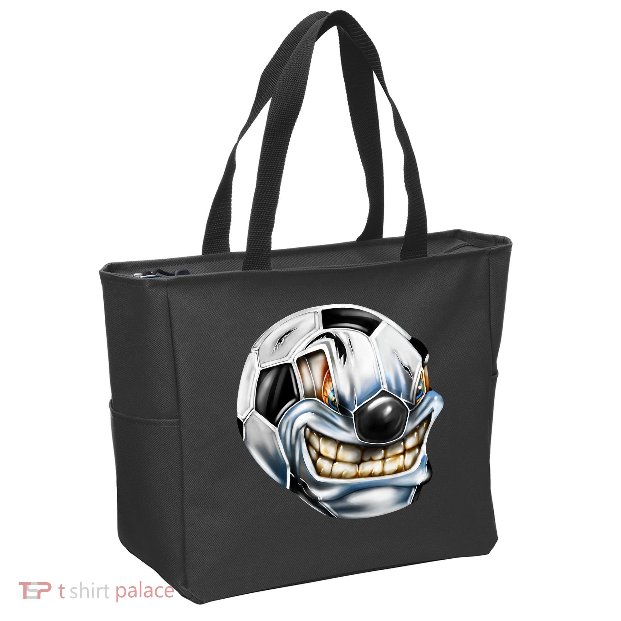 Angry Soccer Ball Tote Bag
