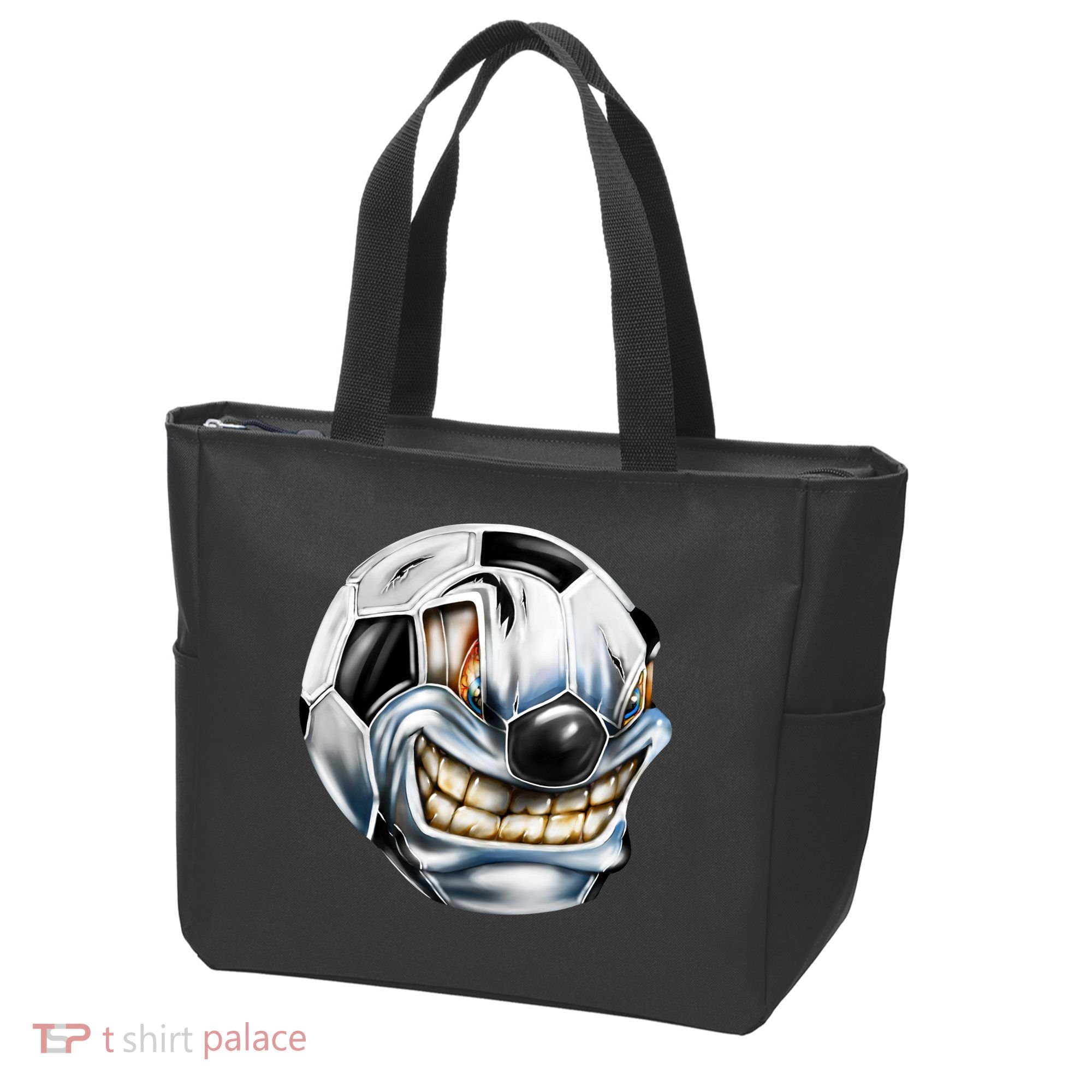 Angry Soccer Ball Tote Bag