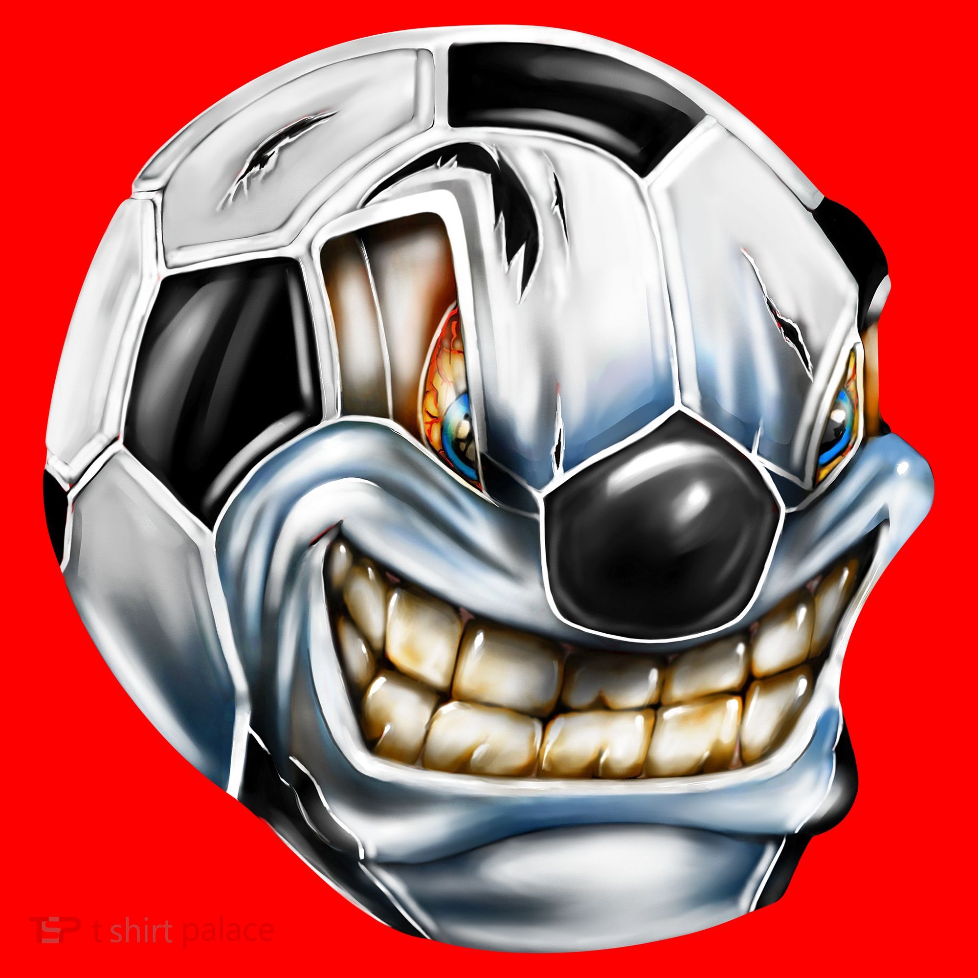 Angry Soccer Ball Santa Hat