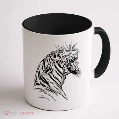 Angry Tiger Coffee Mug back