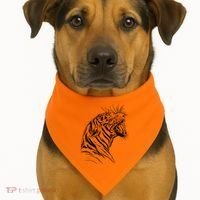 Angry Tiger USA-Made Doggie Bandana thumb 1