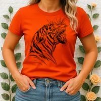 Angry Tiger Women's T-Shirt thumb 2